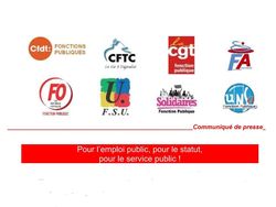 Communiqué intersyndical - Pour l'emploi public, pour le statut,  pour le service public !