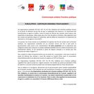 Communiqué unitaire - Public/privé: Continuer ensemble pour gagner