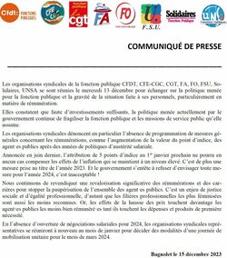 Les organisations syndicales de la Fonction Publique continuent de revendiquer une revalorisation significative des rémunérations et des carrières pour l’ensemble des agents publics