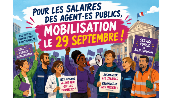 Pour les salaires des agent⋅es publics, mobilisation le 29 septembre !